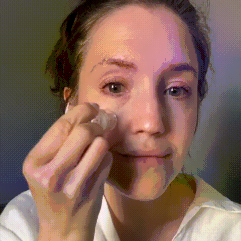 Gently press the tool onto your skin