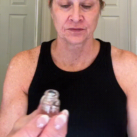 Apply any excess serum